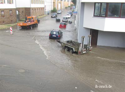 Starkregen in Leipzig